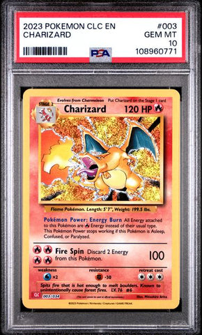 Charizard #3 PSA 10 [Pokemon CLC Trading Card Game Classic 2023]