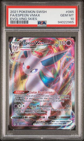 Espeon VMAX #65 PSA 10 [Evolving Skies]