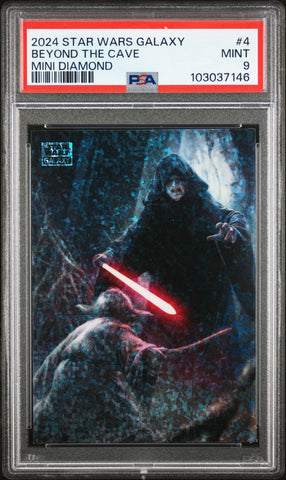 Beyond The Cave [Mini Diamond] #4 PSA 9 [Topps Chrome Star Wars Galaxy 2024]