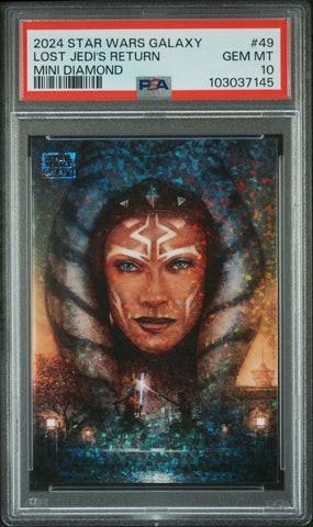 Lost Jedi's Return [Mini Diamond] #49 PSA 10 [Topps Chrome Star Wars Galaxy 2024]
