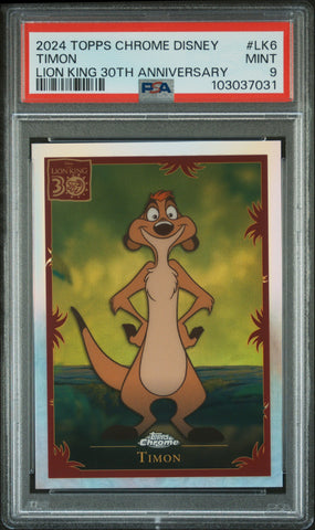 Timon #LK6 PSA 9 [Topps Chrome Disney Lion King 30Th Anniversary 2024]