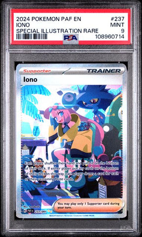 Iono [Special Illustration Rare] #237 PSA 9 [Pokemon Paldean Fates 2024]