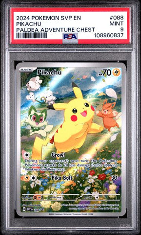 Pikachu [Paldea Adventure Chest] #88 PSA 9 [Pokemon SVP Black Star Promo 2024]