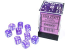 Borealis™ - 12mm d6 Purple/white Luminary Dice Block