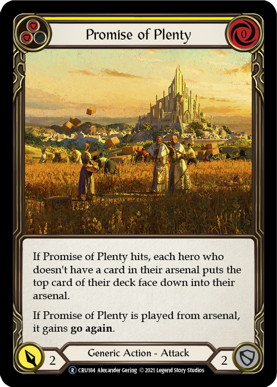 Promise of Plenty (Yellow) [U-CRU184] (Crucible of War Unlimited)  Unlimited Normal
