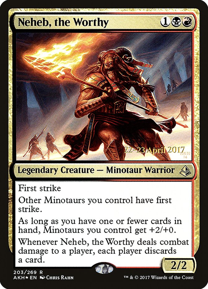 Neheb, the Worthy (Prerelease Promo) [Amonkhet Prerelease Promos]