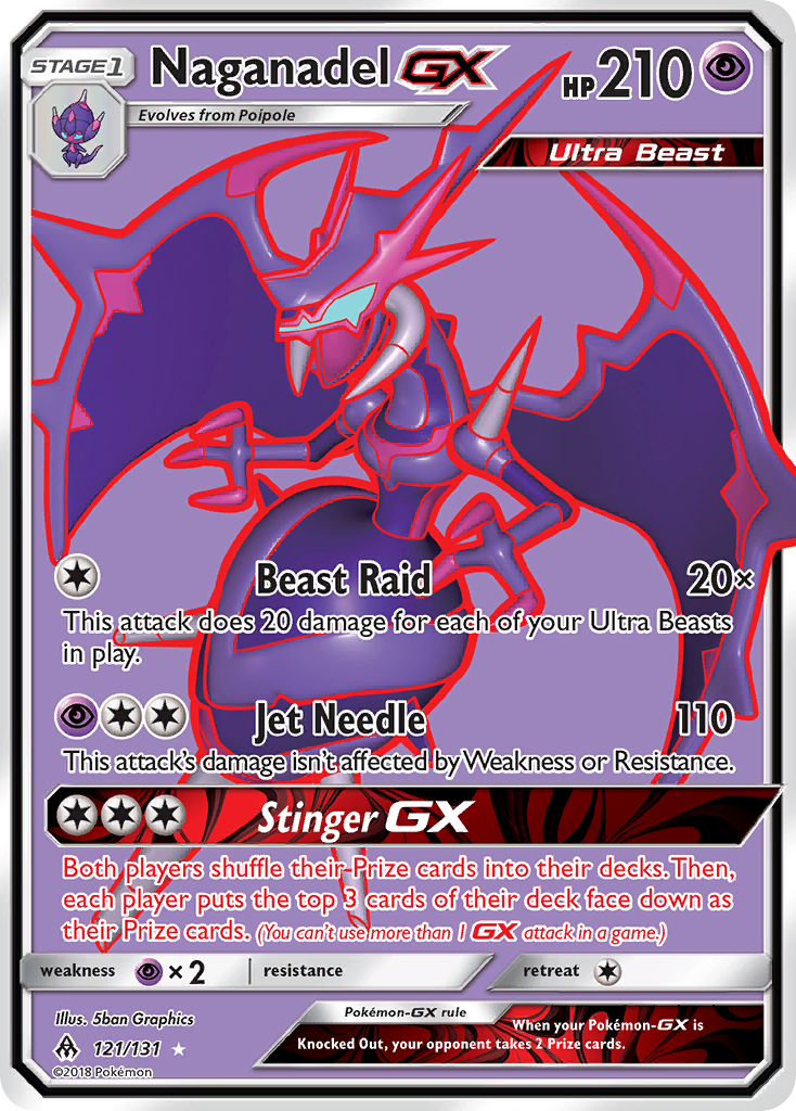 Naganadel GX (121/131) [Sun & Moon: Forbidden Light]