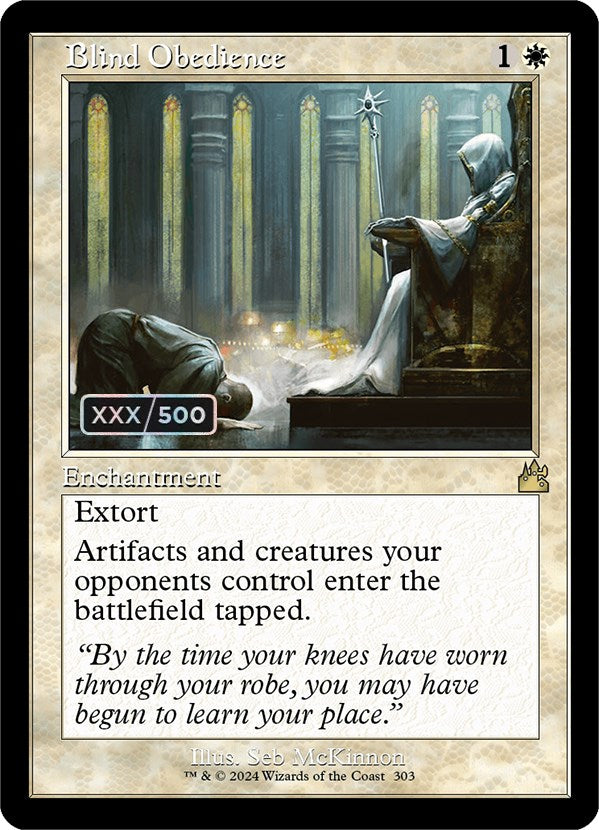 Blind Obedience (Retro) (Serialized) [Ravnica Remastered]