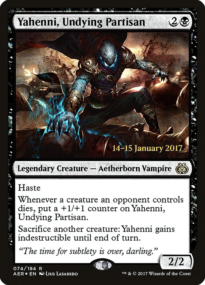 Yahenni, Undying Partisan (Prerelease Promo) [Aether Revolt Prerelease Promos]