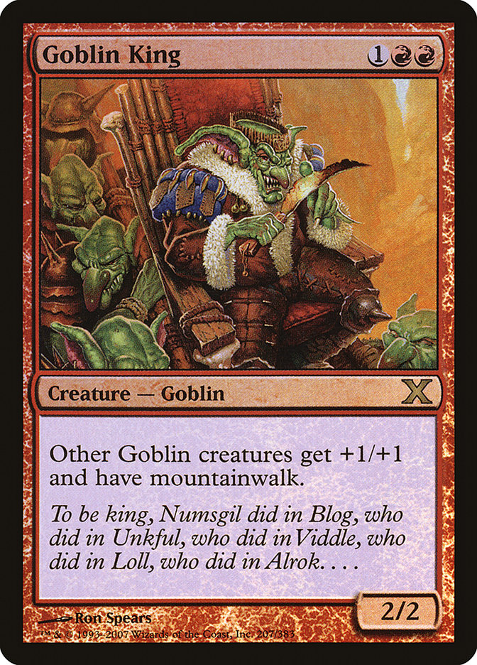 Goblin King (Premium Foil) [Tenth Edition]