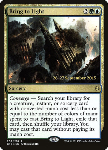 Bring to Light (Prerelease Promo) [Battle for Zendikar Prerelease Promos]