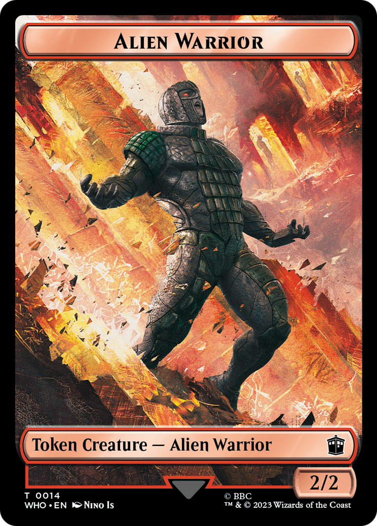 Alien Warrior // Treasure (0030) Double-Sided Token [Doctor Who Tokens]