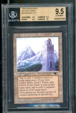 Urza's Tower (Mountains) BGS 9.5Q+ [Antiquities]