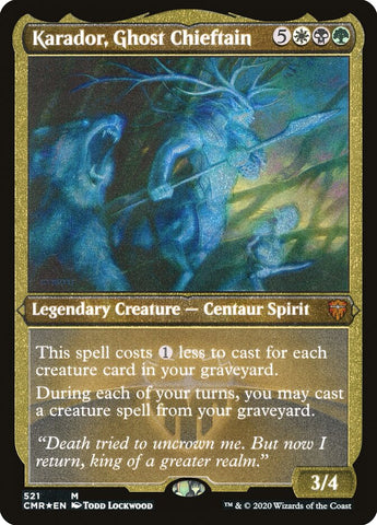 Karador, Ghost Chieftain (Foil Etched) [Commander Legends]