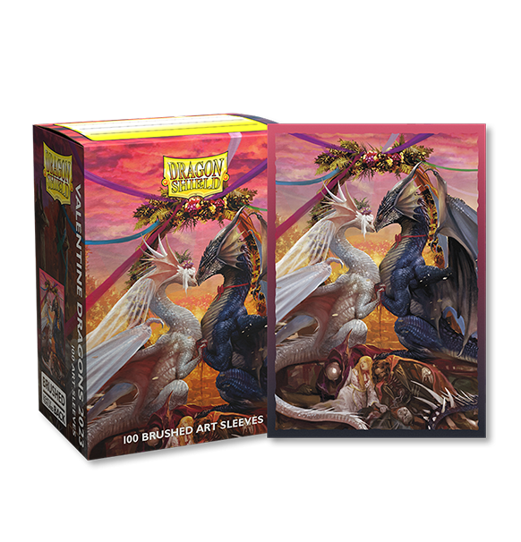 Dragon Shield: Brushed Art Sleeves (100) - Valentine Dragon 2023
