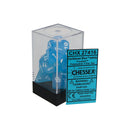 Frosted™ – Polyhedral Carribian Blue w/white 7-Die Set forside