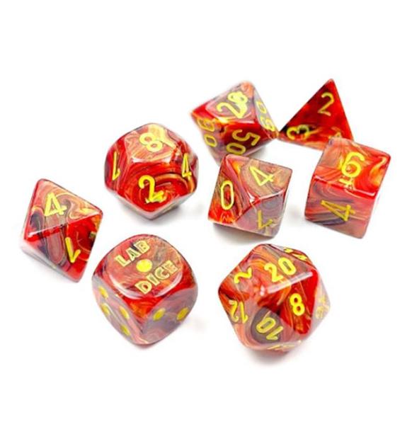 Vortex – Polyhedral Underworld/yellow 7-Die Set