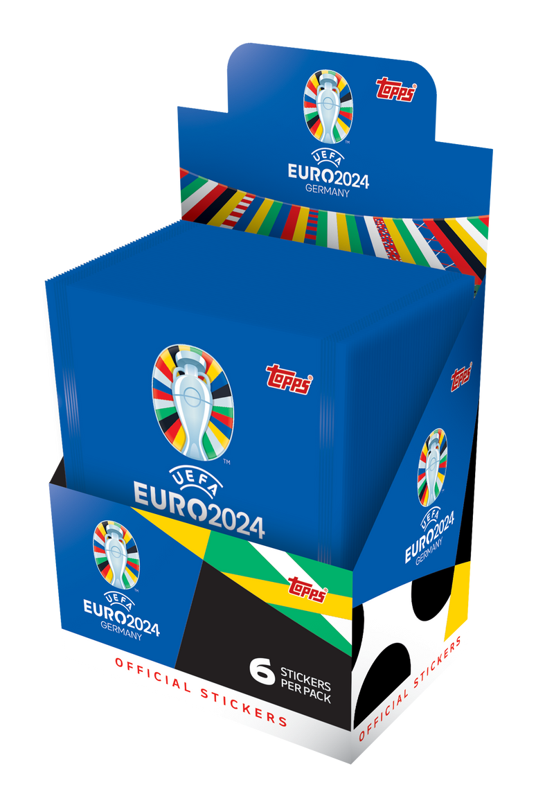 Topps EURO 2024 Stickers - Sticker Pack Display Box (50 pakker)