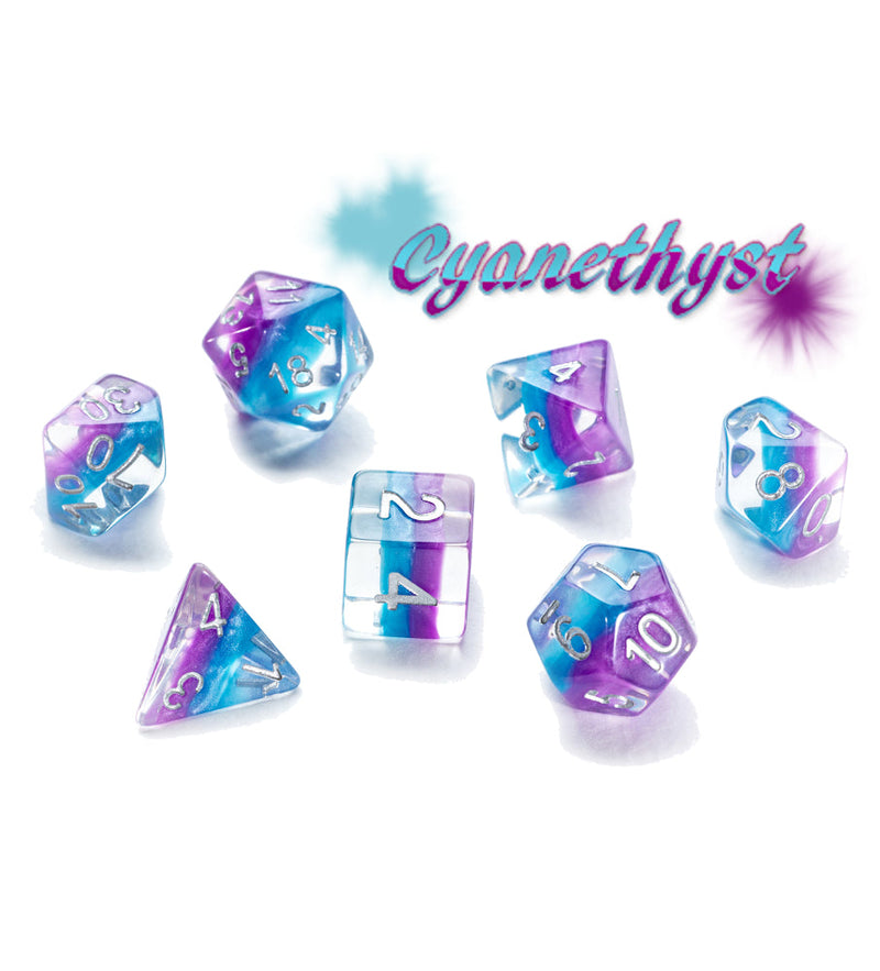 Eclipse Dice Cyanethyst (Polyhedral Set)