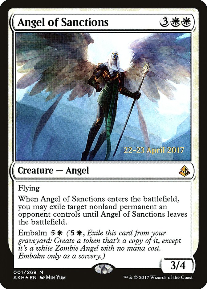 Angel of Sanctions (Prerelease Promo) [Amonkhet Prerelease Promos]