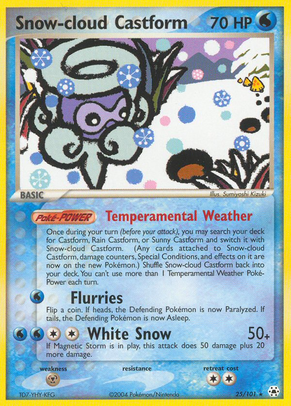 Snow-cloud Castform (25/101) [EX: Hidden Legends]