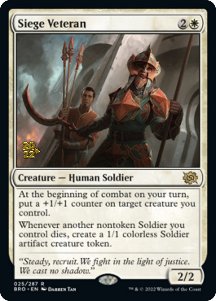 Siege Veteran [The Brothers' War: Prerelease Promos]