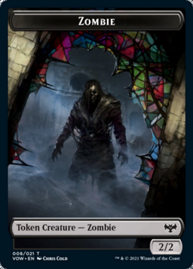 Zombie (008) // Spirit (002) Double-sided Token [Innistrad: Crimson Vow Tokens]