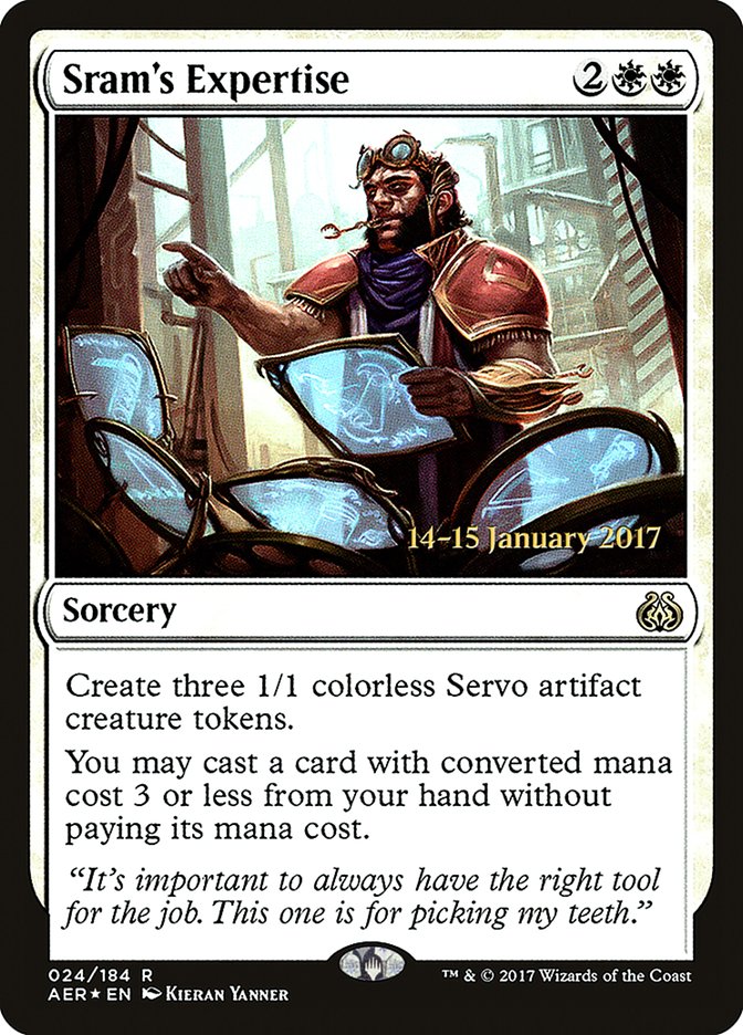 Sram's Expertise (Prerelease Promo) [Aether Revolt Prerelease Promos]