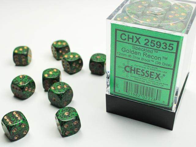 Speckled – 12mm d6 Golden Recon™ Dice Block™