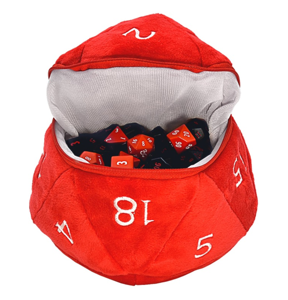 Ultra Pro: D20 Dice Bag - Red & White