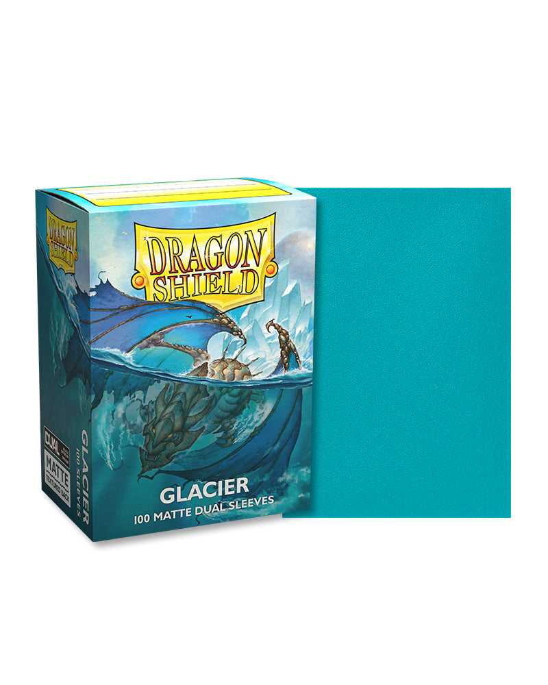 Dragon Shield: Dual Matte Sleeves (100) - Glacier Miniom indhold