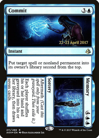 Commit // Memory (Prerelease Promo) [Amonkhet Prerelease Promos]