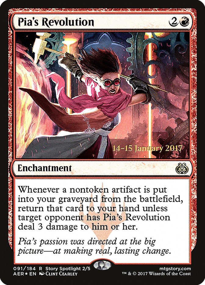 Pia's Revolution (Prerelease Promo) [Aether Revolt Prerelease Promos]