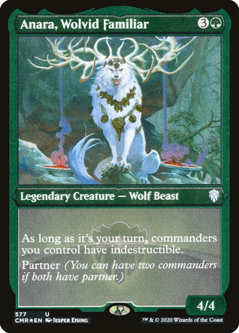 Anara, Wolvid Familiar (Foil Etched) [Commander Legends]