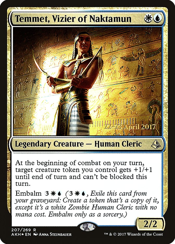 Temmet, Vizier of Naktamun (Prerelease Promo) [Amonkhet Prerelease Promos]