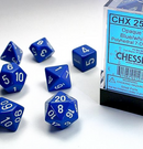Opaque™ – Polyhedral Blue w/white 7-Die Set