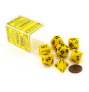 Opaque – Polyhedral Yellow w/black 7-Die Set