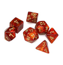 Scarab™ – Polyhedral Scarlet™ w/gold 7-Die Set