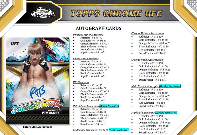 Topps Chrome UFC 2024 - Value Box